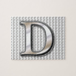 D- Modern metallisk monogram Pussel