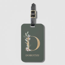 D Monogram Blommigt Personlig