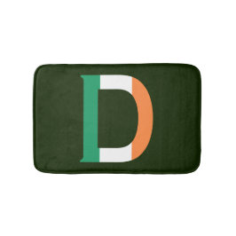 D Monogram överlagt om iriska Flagga Badrumsmatta