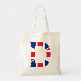 D Monogram övertäckt av Union Jack Flagga Tygkasse