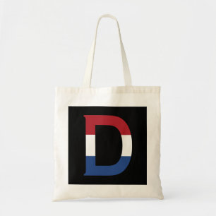 D Monogram täckt av NLD-Flagga på bkB Tygkasse