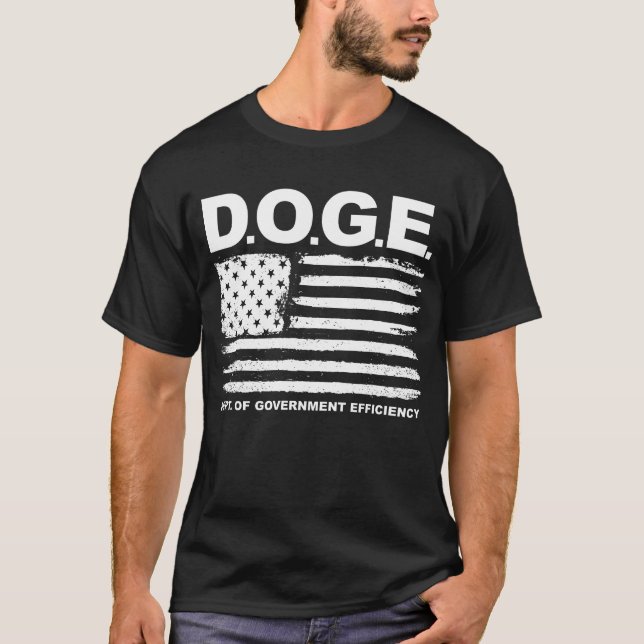 D.O.G.E. Department of Government Efficiency DOGE T Shirt (Framsida)