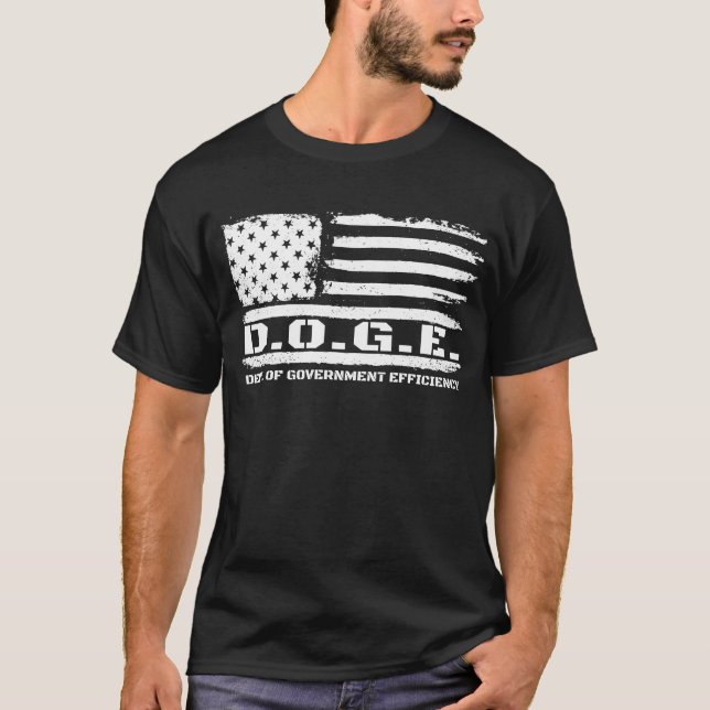 D.O.G.E. Department of Government Efficiency DOGE T Shirt (Framsida)