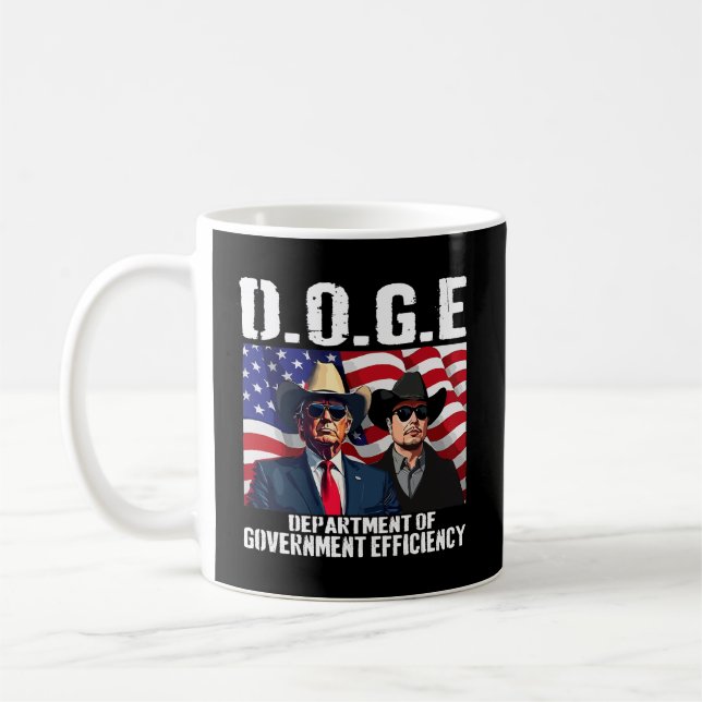 D.O.G.E. Department of Government Efficiency Kaffemugg (Vänster)