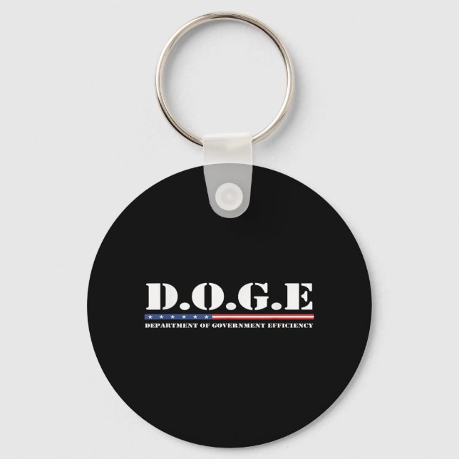 D.o.g.e. Department Of Government Efficiency Rolig Nyckelring (Framsida)