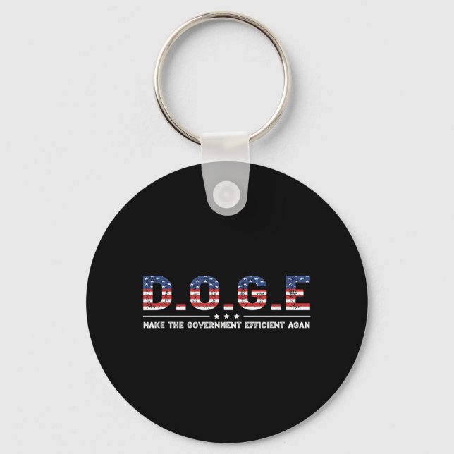 D.o.g.e. Department Of Government Efficiency Rolig Nyckelring (Framsida)
