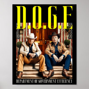 D.o.g.e. Department of Government Efficiency Tee Poster