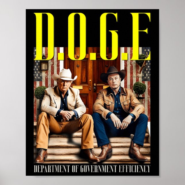 D.o.g.e. Department of Government Efficiency Tee Poster (Framsidan)