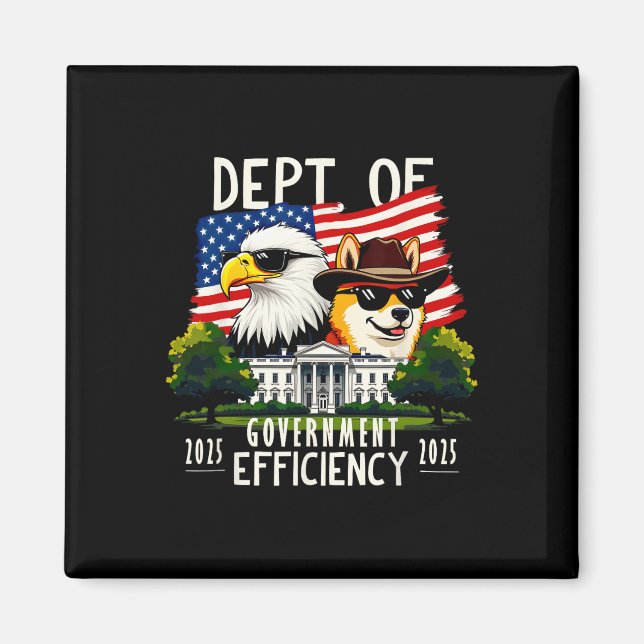 D.o.g.e. Department of Government Efficiency Trump Magnet (Framsidan)