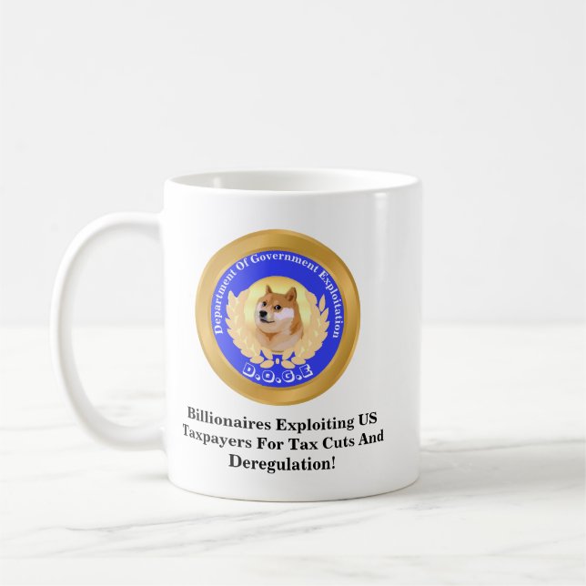 D.O.G.E. Department of Government Exploitation Kaffemugg (Vänster)