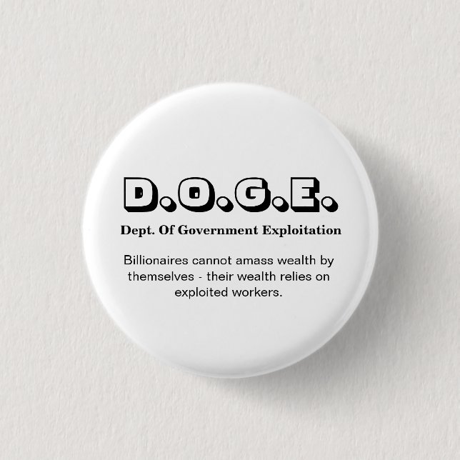 D.O.G.E. Dept. of Gov. Exploitation.... Knapp (Framsida)