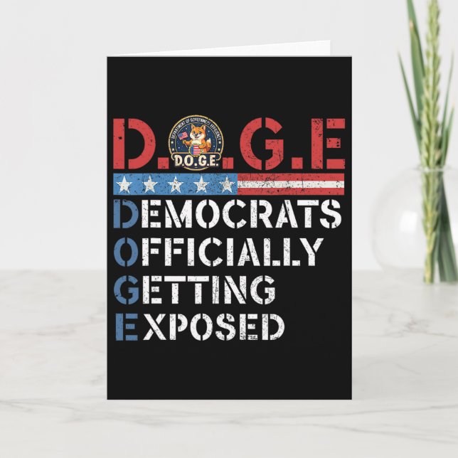 D.o.g.e Doge Department Of Government Efficiency T Kort (Framsida)