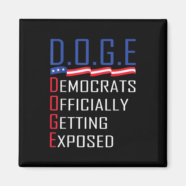D.o.g.e Doge Department of Government Efficiency t Magnet (Framsidan)