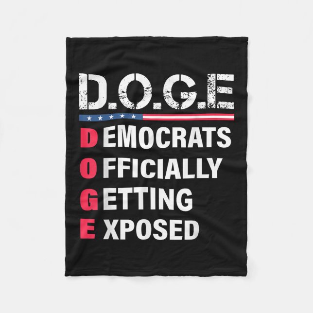D.o.g.e Doge Department Of Government Efficiency U Fleecefilt (Framsidan)