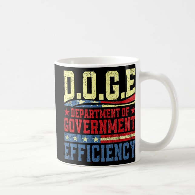 D.o.g.e Doge Department Of Government Efficiency U Kaffemugg (Höger)