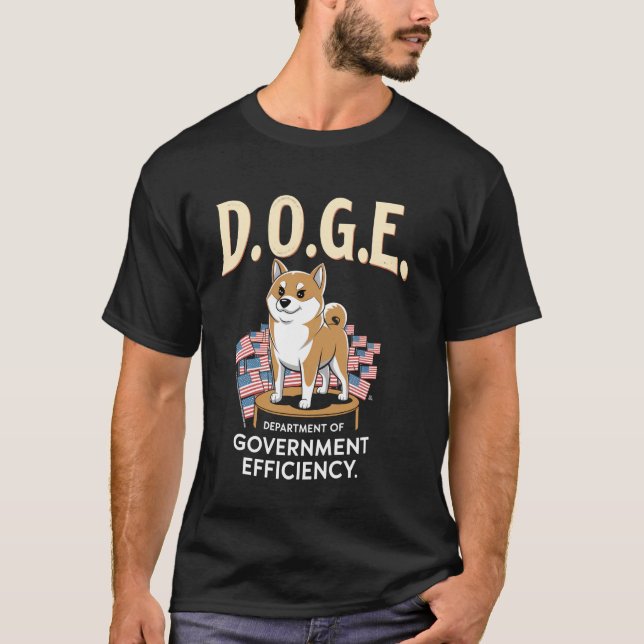 D.O.G.E. Institutionen för statlig effektivitet T Shirt (Framsida)