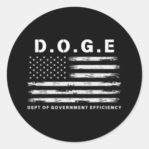 D.o.t.ex. Department of Government Efficiency Funn Runt Klistermärke