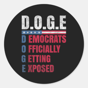 D.o.t.ex. Doge Department of Government Efficiency Runt Klistermärke