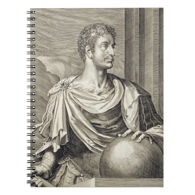 D. Octavius Augustus (ANNONS 63 BC - 14) kejsare Anteckningsbok Med Spiral (Framsidan)