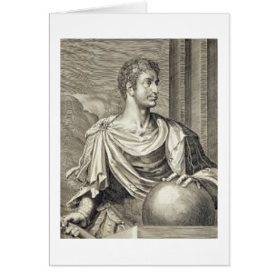 D. Octavius Augustus (ANNONS 63 BC - 14) kejsare Hälsningskort