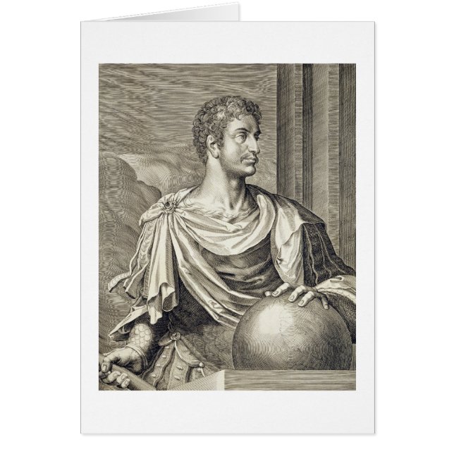 D. Octavius Augustus (ANNONS 63 BC - 14) kejsare Hälsningskort (Framsidan)