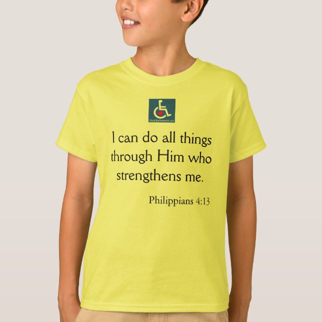 D/R - Philippians4:13citationstecken T-shirt (Framsida)