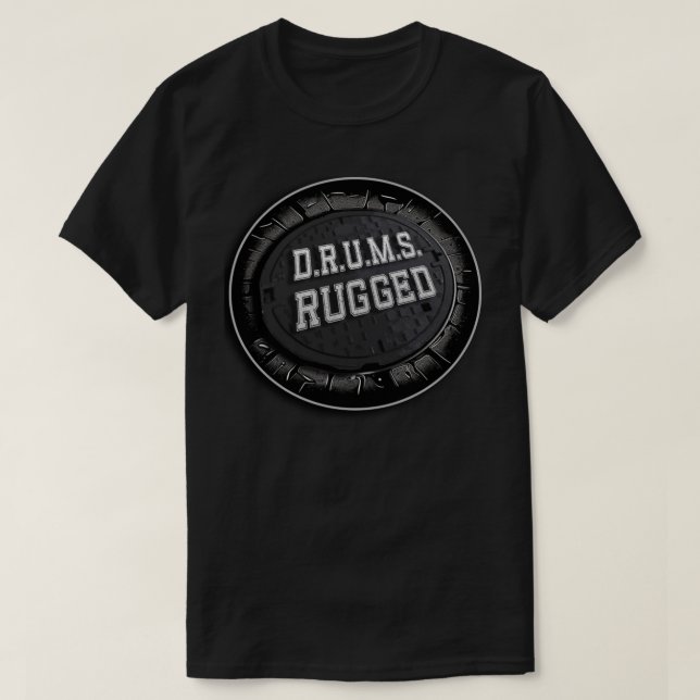 D.R.U.M.S. RUGGED MANHOLE TÄCK T-shirt (Design framsida)