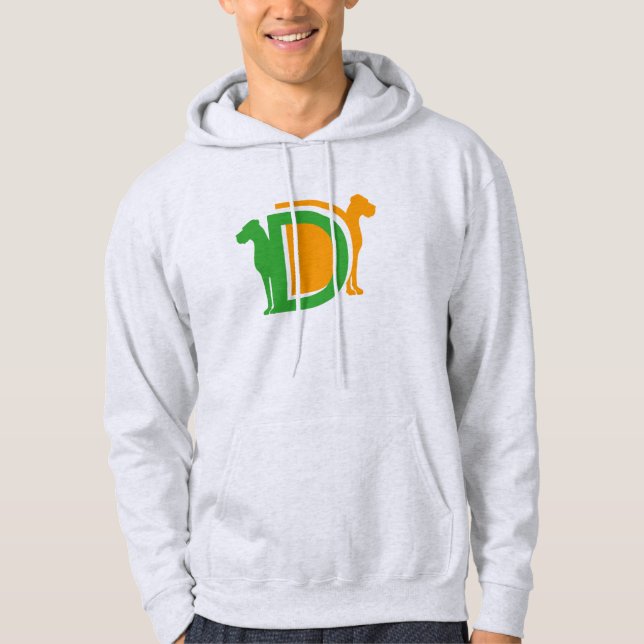 D som dansk stövare hoodie (Framsida)