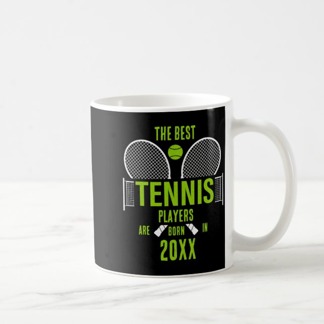 D Tennis Birth Year Name Birthday  Kaffemugg (Höger)