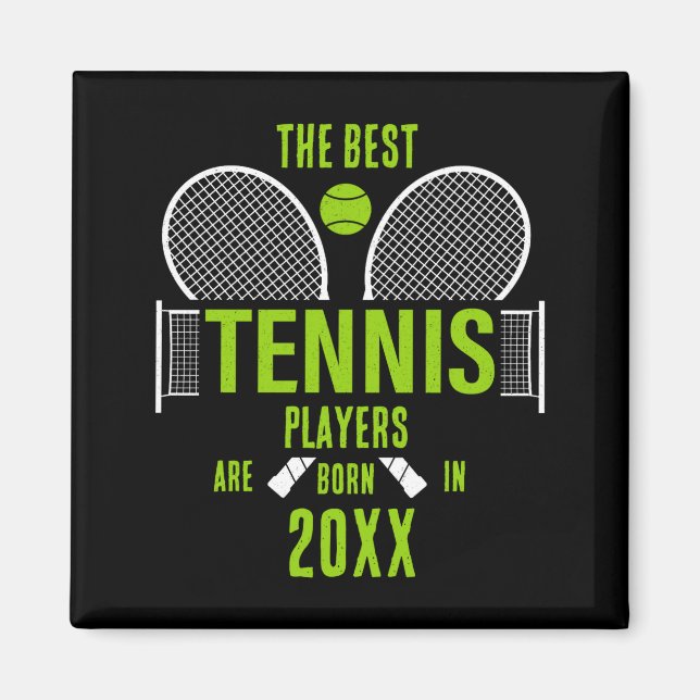D Tennis Birth Year Name Birthday  Magnet (Framsidan)