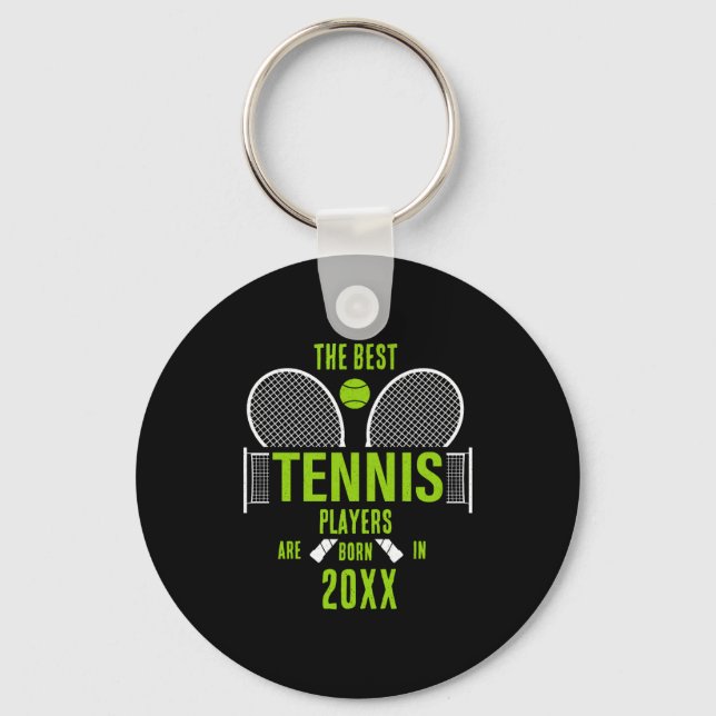 D Tennis Birth Year Name Birthday  Nyckelring (Framsida)