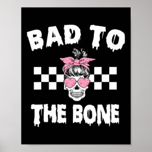 D till Benskeleton Manar Women Kids Funny Hallow Poster