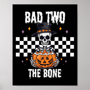 D till skelettskeleton Halloween Costume Poster