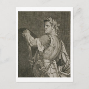 D. Titus Vespasian Emperor of Rom 79-81 AD engrav Vykort
