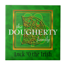 D "Tur of the Irish" Family Anpassningsbar Monogra Kakelplatta