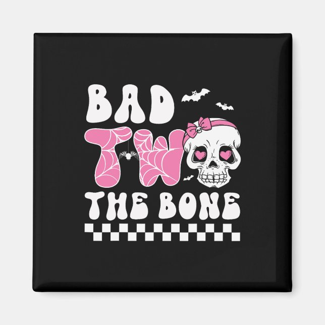 D Två födelsedag i Småbarn Halloween Birthday Magnet (Framsidan)