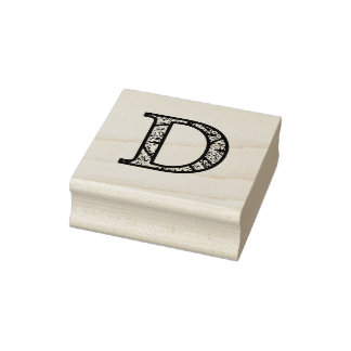 D Upplyst monogram Wood Art Frimärke Stämpel