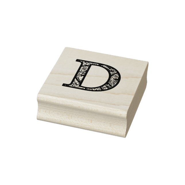 D Upplyst monogram Wood Art Frimärke Stämpel (Stämpel)