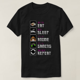 DA2-Ät Sova Anime Spelande Upprepa Kawaii Otaku T Shirt
