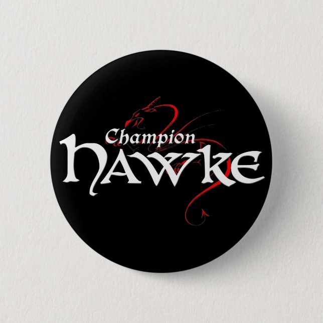 DA2 - Mästare HAWKE - knäppas (mörk) Knapp (Framsida)