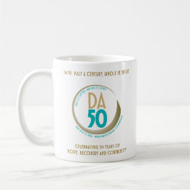 DA50 Worldwide Virtual Convention Mug in Gold/Teal Kaffemugg