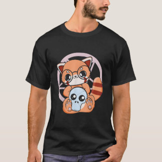 DãA De Los Muertos Red Panda Mexico Pajama Pastel T Shirt
