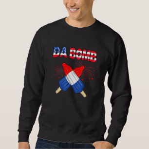 Da Bomb Patriotic Popsicles 4:e juli, sommaruppehå Lång Ärmad Tröja