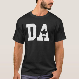 DA Brev D och A Capital Alphabet Canada Maple Le T Shirt