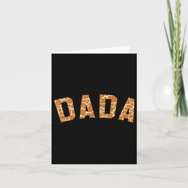 Da Da Pappa Giraff Mönster Tryckt Roliga Fäder Kort (Framsida)