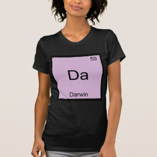 Da - Darwin Rolig T-Shirt med Kemiskt Elementsymbo