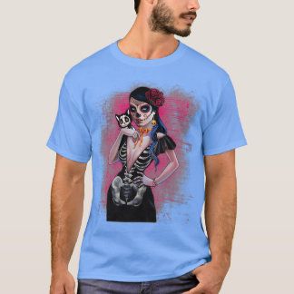 Da de Los Muertos La Catrina Dag 1 T Shirt