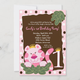 DÅ DEN 1:a födelsedagsinbjudan till JUNGLE inlämna Inbjudningar