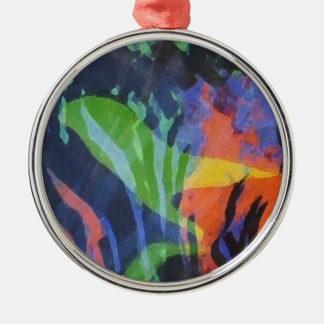 "Da-fågel" prydnad - rolig konst vid PiCassieO Julgransprydnad Metall (Framsidan)