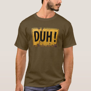 DÅ! - Funny varningsskylt för Metall T Shirt